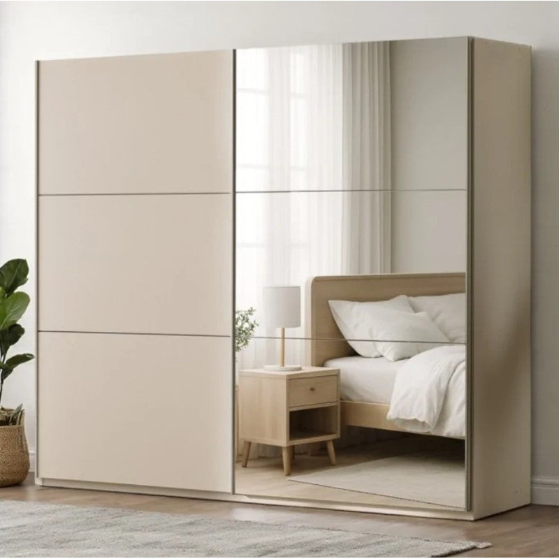 Biondo Manufactured Wood Wardrobe, Sand Beige