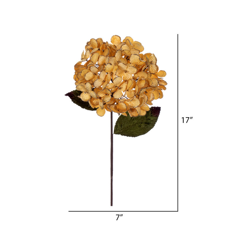 Vickerman 17" Hydrangea Spray, Gold