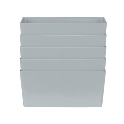 Wham 4.02 Studio Basket Rectangular Pack of 5 Cool Grey
