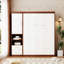 Armoire murale blanche - Solution compacte pour les maisons Support de matelas confortable Matériau de contreplaqué et de bonne nuit de sommeil Multifonctionnel avec un côté Processus d'assemblage simple Pleine grandeur Enregistrer Ajouter-716090836