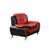 Similicuir rouge / noir est en rupture de stock