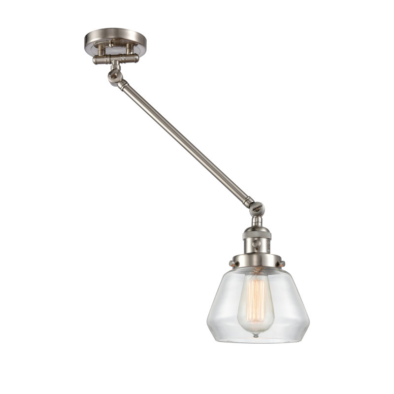Bras articulé à intensité variable 1 lumière Chill, Nickel satiné brossé, Transparent