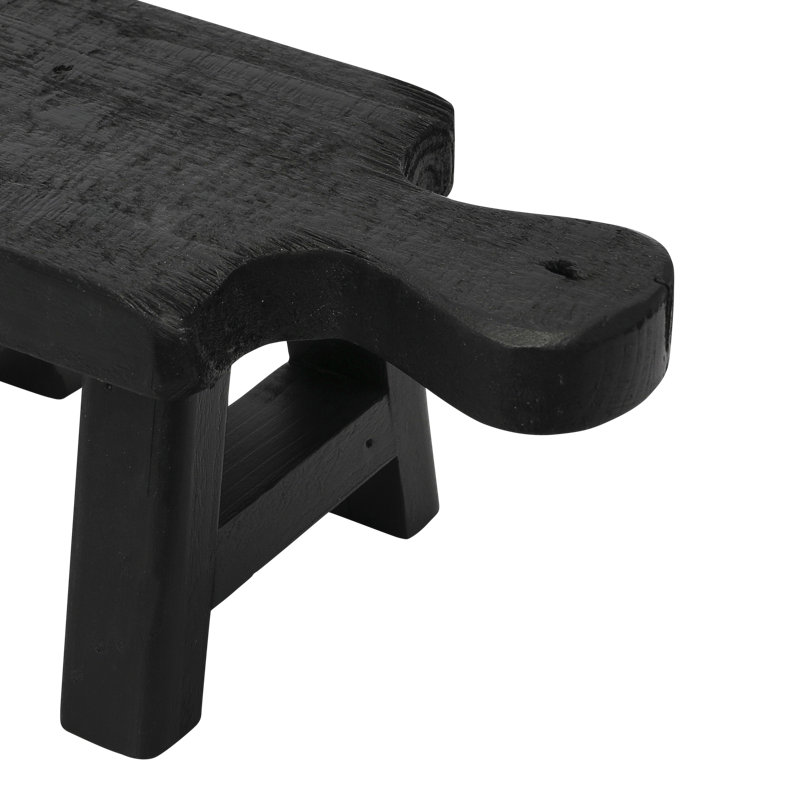 Piédestal décoratif en bois, Noir