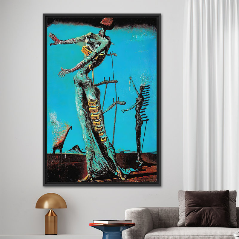 Print on Canvas, 50 cm H x 70 cm W, Black Floater Framed