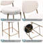 Tabouret de bar 29 po en velours avec tabouret de bar 29 po avec dossier et repose-pieds-121093811