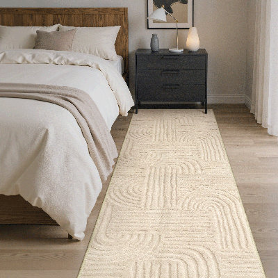 Tapis d'intérieur lavable texturé antidérapant en laine