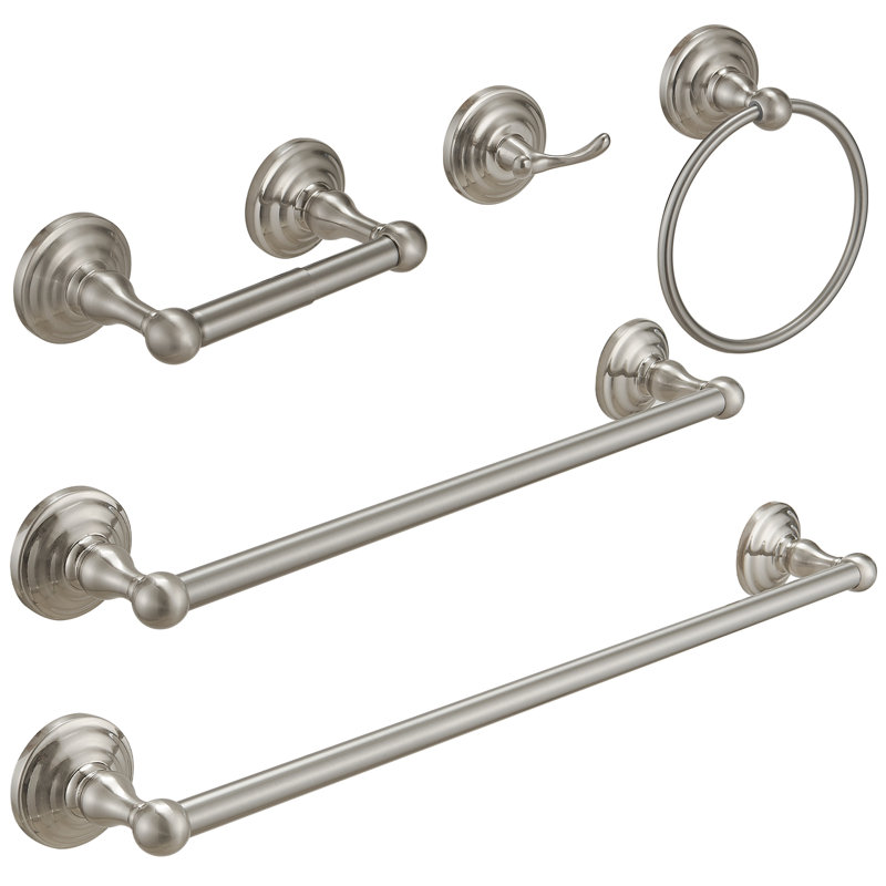 5 - Piece Bathroom Hardware Set, Brushed Nickel