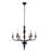 6 - Light Black Candle Chandelier