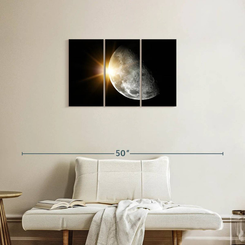 Oberle Sun Behind Moon, 20" H x 33" W