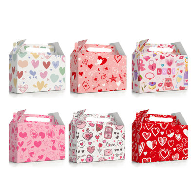 Valentines Party Supplies, 24 Pcs Valentine Treat Boxes Set