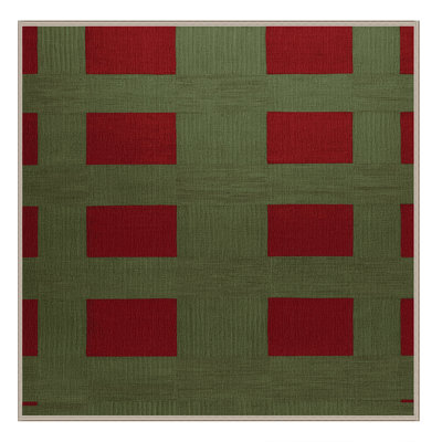 Machine Washable Checkered Brown Area Rug