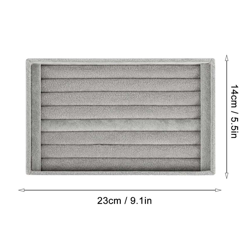 Porte-bagues en velours +, Gris