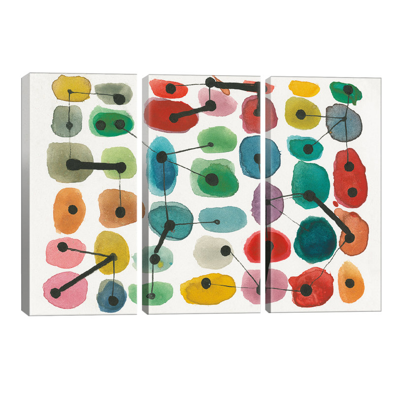«Mid Century II» par Cheryl Warrick, reproduction d'art sur toile tendue, H 12 po x l 18 po x P 1,5 po