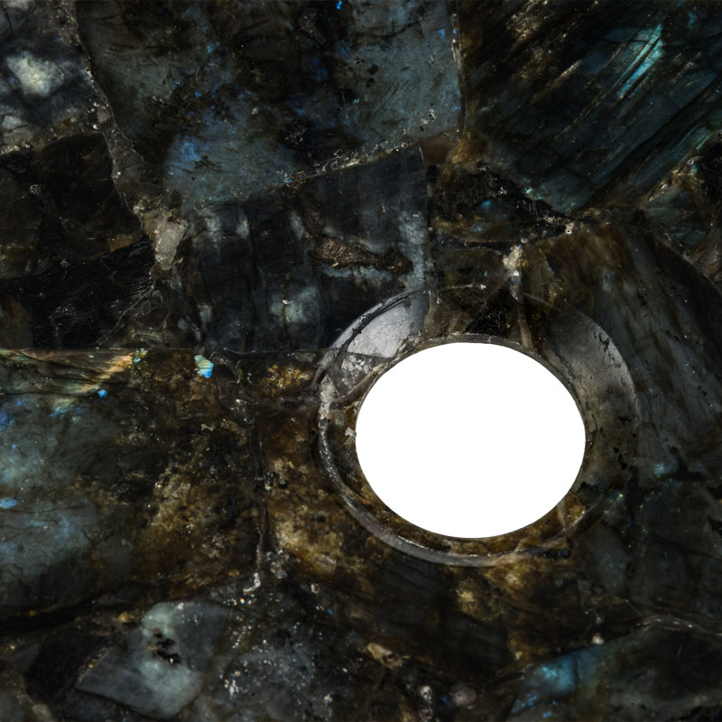 Belfry Bathroom Breana 490mm L x 490mm W Grey Stone Circular Sink