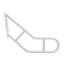 Rampe d'escalier murale en U 21,7 po-93022797