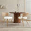 Armchair Set of 2 with Woven Rattan Back and Upholstered Seat, Metal Legs, Brown-Toned, Ideal for Kitchen or Dining Room