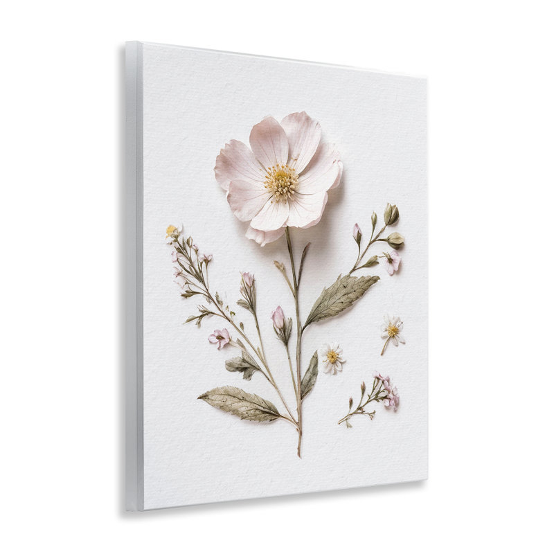 Plaque murale fleurs pressées sauvages, design par lettré et doublé