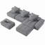 Canapé modulaire modulaire, canapé moelleux moelleux en tissu de chenille avec 6 coussins, canapé capitonné à combinaison de 6 pièces bricolage, aucun assemblage requis-1390505130