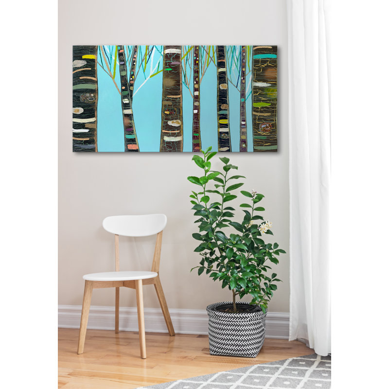 «Birch Tree Woods» - Impression sur toile tendue, H 12 po x l 24 po