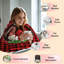 Plaid de Noël en flanelle polaire JYK, léger, respirant, doux et chaud en microfibre pelucheuse, 76 x 102 cm, motif à carreaux gnomes.-134777861