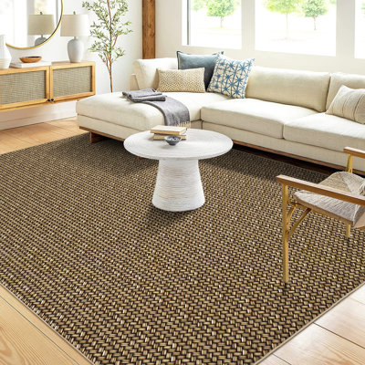 Tapis moderne antidérapant à motif de tapis antidérapant lavable à motif tressé à poils courts pliable pour salle de jeux Bureau Chambre à coucher