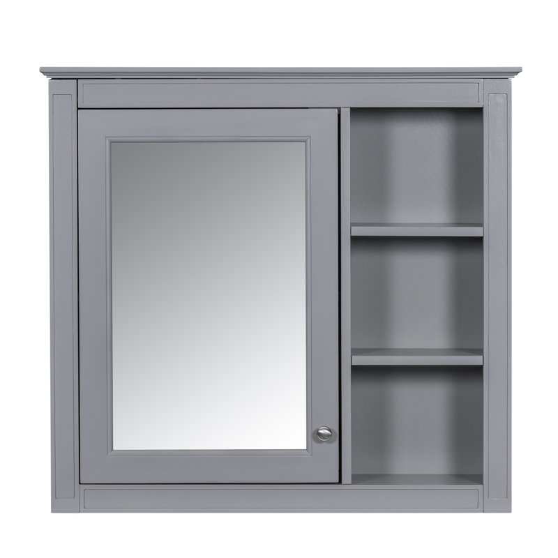 Armoire de salle de bain murale Zandon, Gris