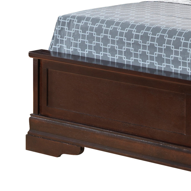 Louis Phillipe Standard Bed, Full, Cappuccino