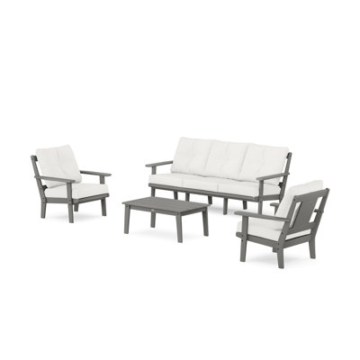 Prairie 4 Piece Sofa Seating Group with Cushions