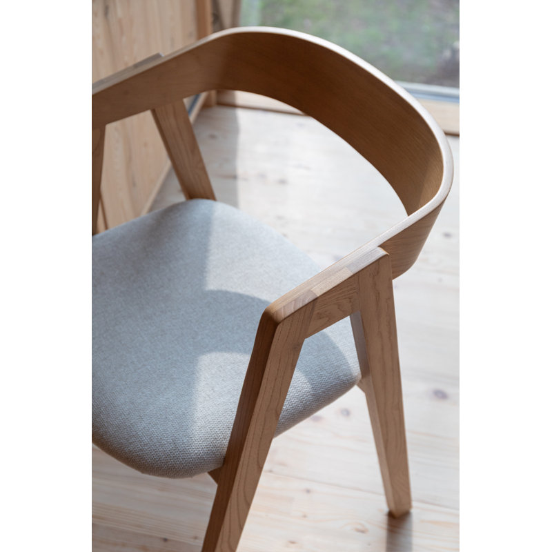 Dining Chair Upholstered Arm Chair, Natural
