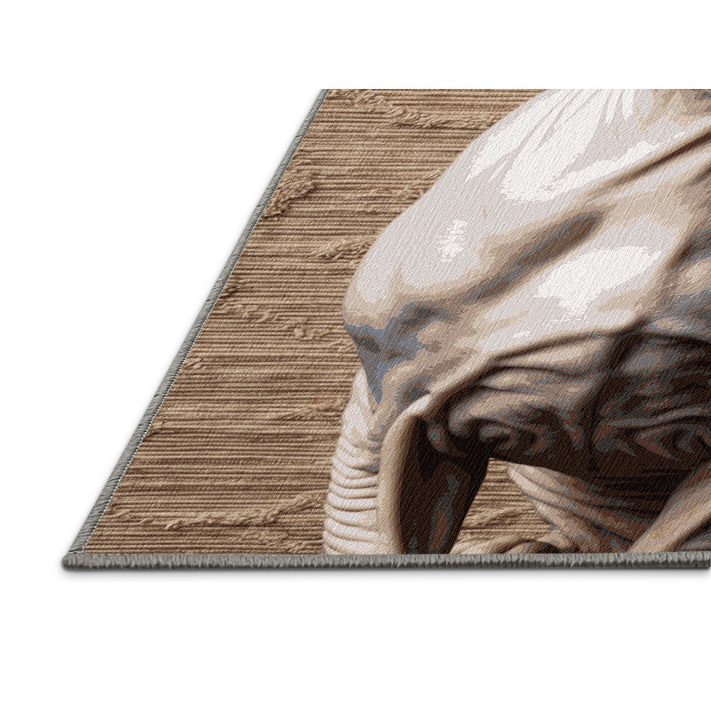 Washable Sphynx Cats Area Rug, Rectangle 4' x 6'
