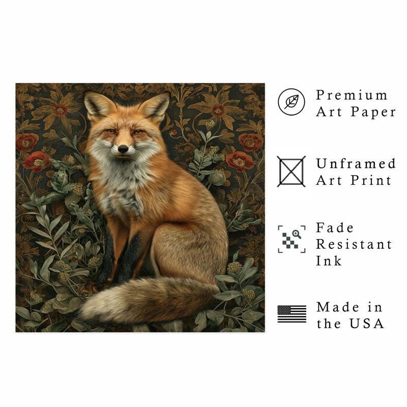 Animaux, animaux, William Morris, H 24 po x l 24 po