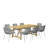 Anautica 8 - Person Eucalyptus Solid Wood Patio Dining Set Rectangular Table