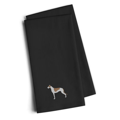 Serviette à thé de cuisine brodée lévrier