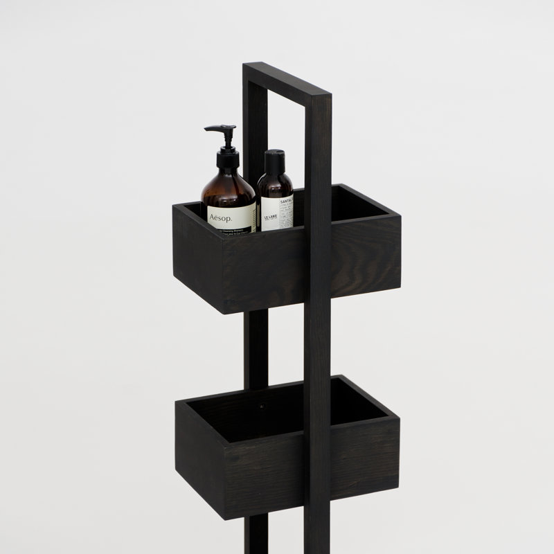 Belinda Shower Caddy, Dark Oak