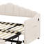 Lit de jour rembourré avec lit gigogne escamotable à hauteur réglable et port de charge USB et Type-C, structure de lit de jour avec 2 poches latérales-1660370037