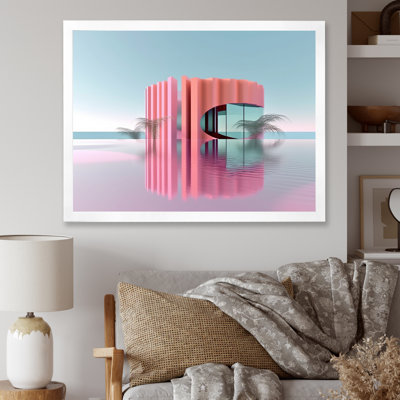 " Futuristic Minimal Pink Architecture "