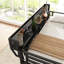 Lit mezzanine avec escalier, lit mezzanine double en métal avec tablettes de rangement, lit mezzanine haut avec garde-robe pour enfants adolescents