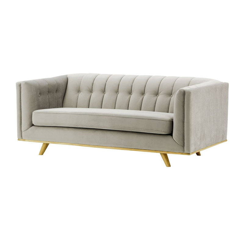 Badnath 3 Seater Velvet Sofa, Grey