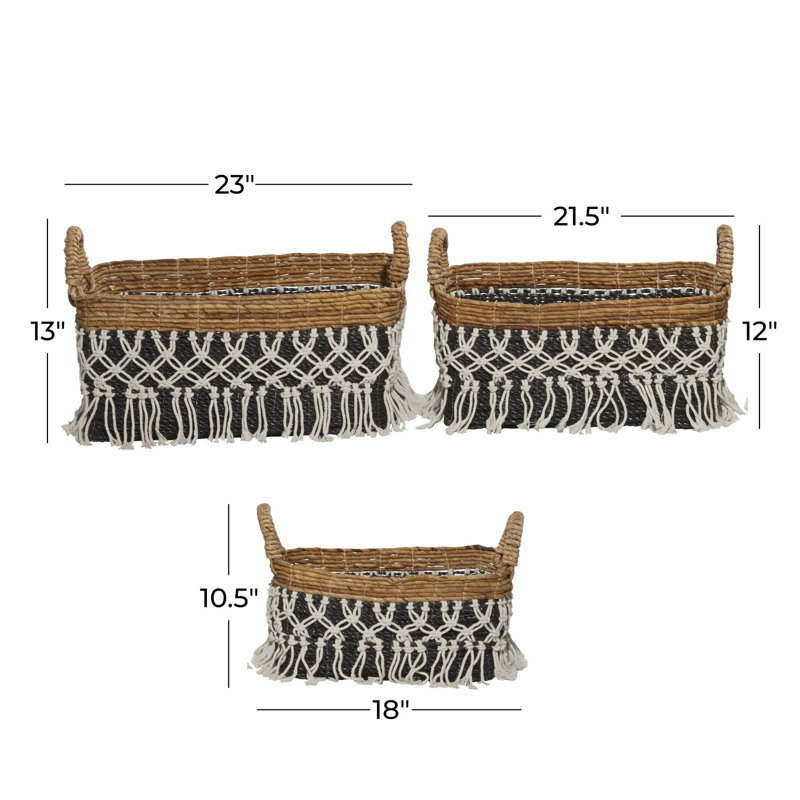 Ensemble de 3 paniers en osier