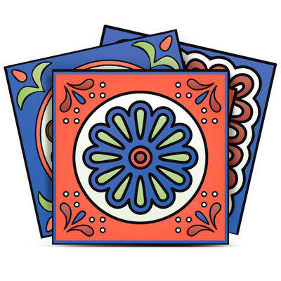 4'' W x 4'' L Vinyl Peel and Stick Mosaic Tile