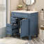 Meuble-lavabo compact avec lavabo en céramique, 2 tiroirs et tablette réglable pour les petits espaces-1686367743
