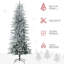 Arbre de Noël artificiel 7,5 pi avec 7,5 branches de neige floquées, 350 lumières claires jaunes chaudes, ouverture automatique, ampoule supplémentaire