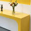 Console moderne moderne en bois jaune