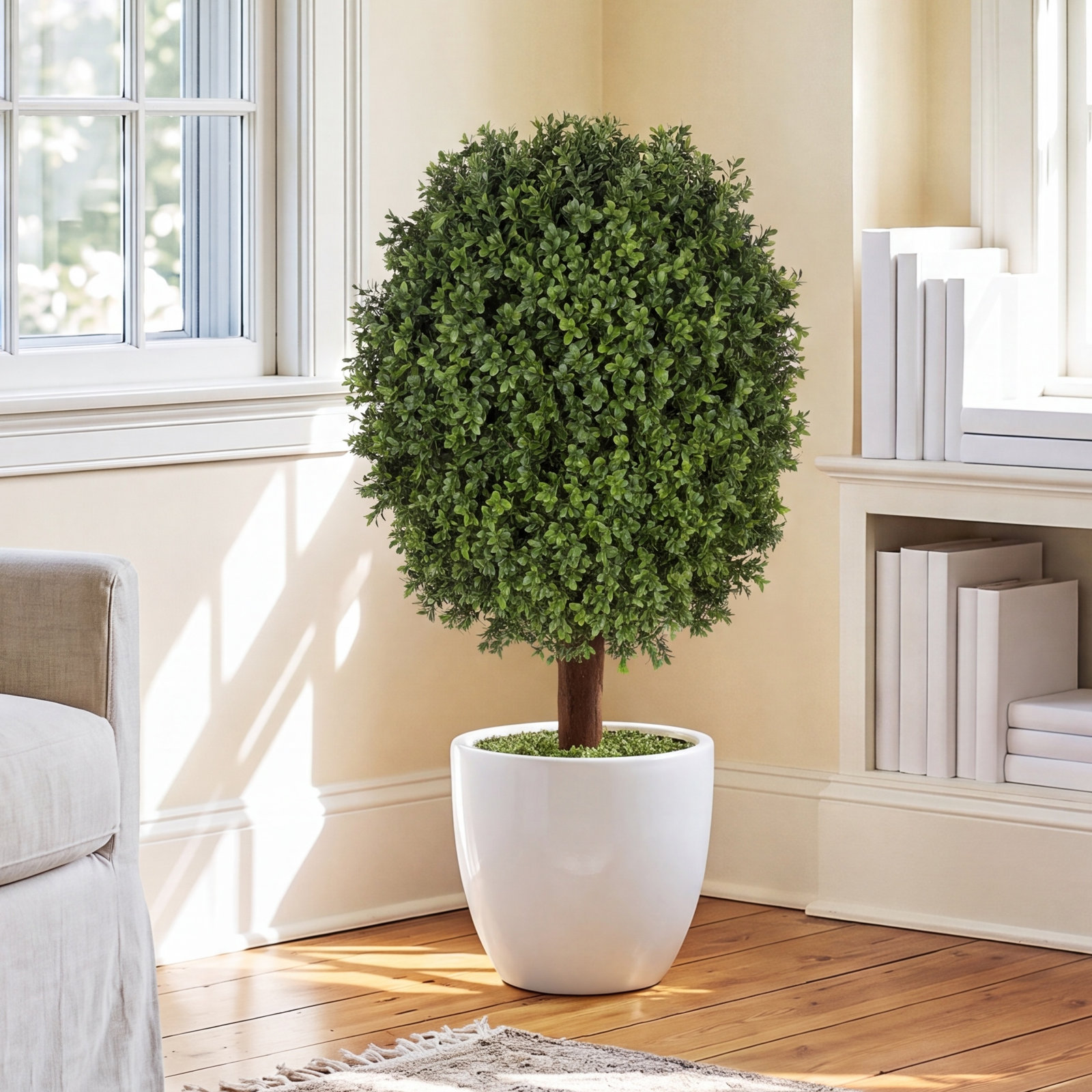 34'' Faux Boxwood Topiary