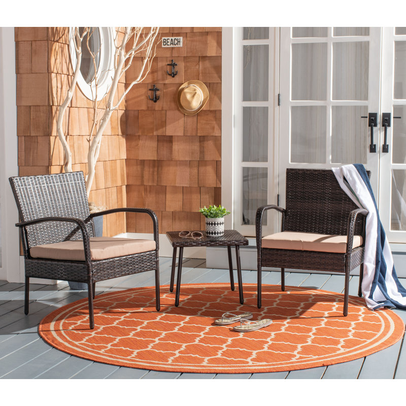 Dryer 2 - Person Patio Conversation Set with Cushions, Natural/Beige