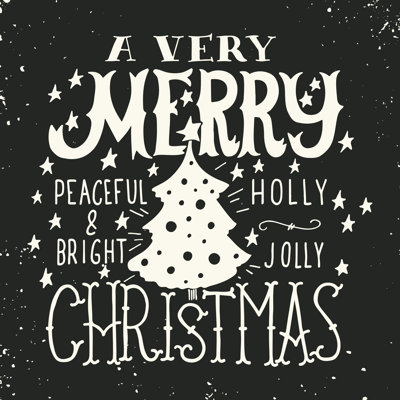Merry Christmas Card by Julia_Henze - Wrapped Canvas Print