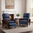 Fauteuil inclinable manuel en cuir véritable