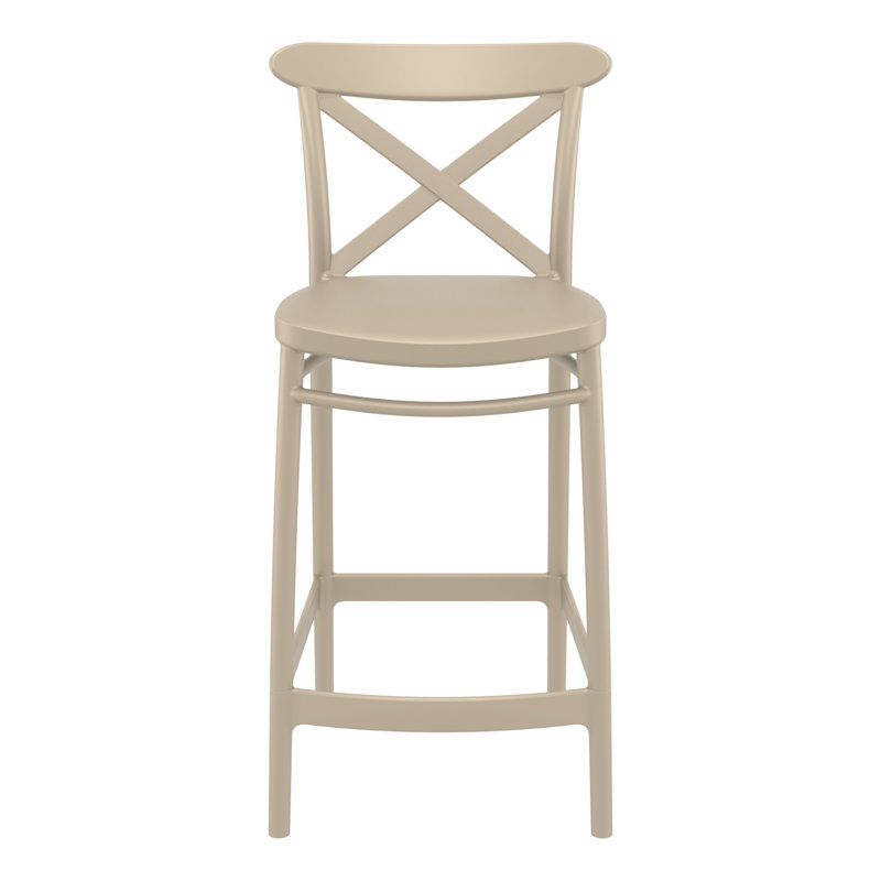 Tabouret Bijou, Taupe, Tabouret de comptoir (siège d'une hauteur de 25,6