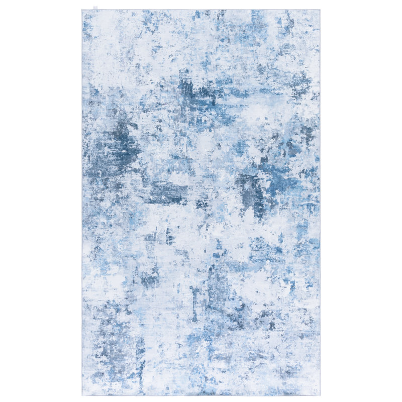 Tapis abstrait lavable à la machine Santa Monica, Tapis de couloir 2 pi 6 po x 8 pi