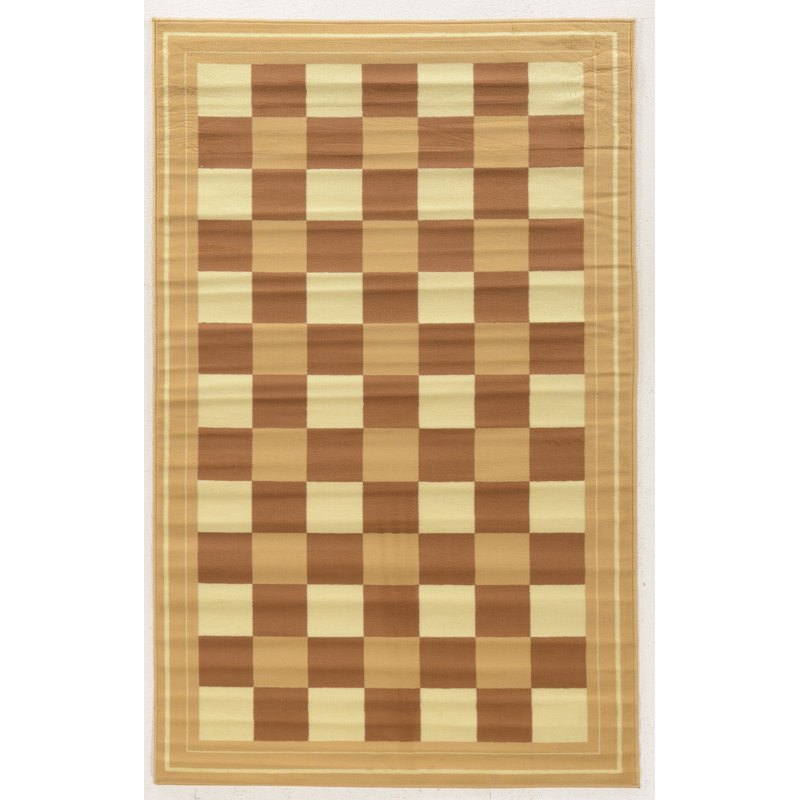 Dolloff Rectangle Buffalo Check Machine Woven Area Rug, Rectangle 6'5" X 9'3"